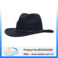 Classic wool felt big brim fedora mens hats wholesale